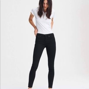 Rag & Bone cate mid rise no fade black ankle Jean